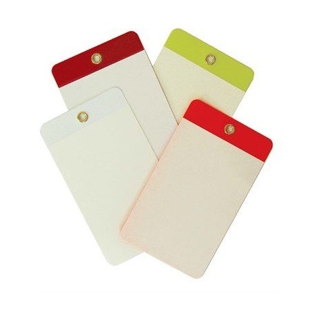 Nmc Yellow Blank Self Lam. Tag, Unrippable Vinyl, 3-1/4 in H x 5-1/2 in W LVS203Y